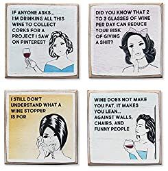 Funny Christmas Gifts Ideas for Mom Friends Funny Birthday Presents, Funny Coasters, Funny Gifts For Women, Wine Baskets, Bar Coasters, Wine Coasters, Funny Wine, Wine Quotes, Wine Gift