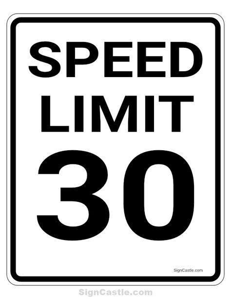 Free printable 30 MPH speed limit sign. Download it at https://signcastle.com/download/30-mph-speed-limit-sign/ Speed Limit 3 Birthday, Speed Limit Sign Birthday Photoshoot, Speed Limit Birthday Ideas, Speed Limit 2 Sign, Funny Speed Limit Signs, Construction Signs Printable, Driving Theory Test, Road Safety Signs, Driving Theory