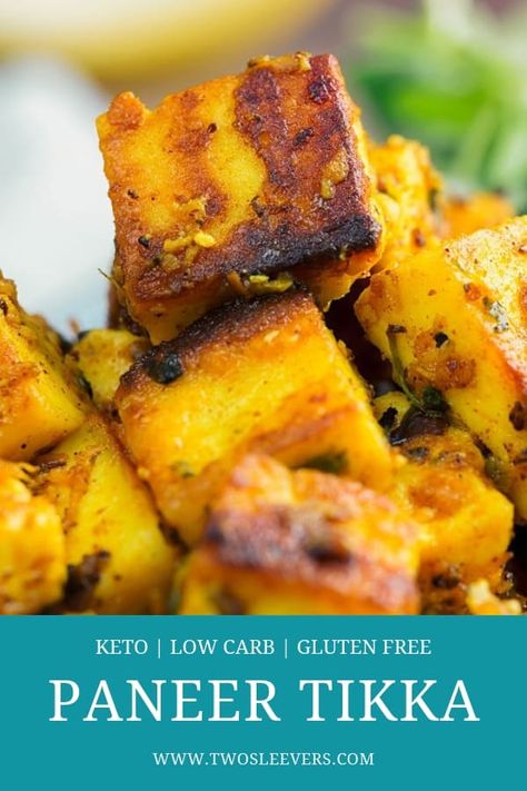 Paneer Tikka | Paneer Tikka Recipe | How To Make Paneer Tikka | Keto Paneer Tikka | Low Carb Paneer Tikka | Keto Snacks | Low Carb Snacks | Keto Indian Recipes | Low Carb Indian Recipes | Indian Cheese | TwoSleevers | #twosleevers #paneertikka #paneer #ketorecipes #indiancuisine Tikka Paneer, Paneer Starters, Carb Quick, Paneer Biryani, School Meal, Indian Cheese, Paneer Cheese, Cheeseburger Pie, Tikka Recipe