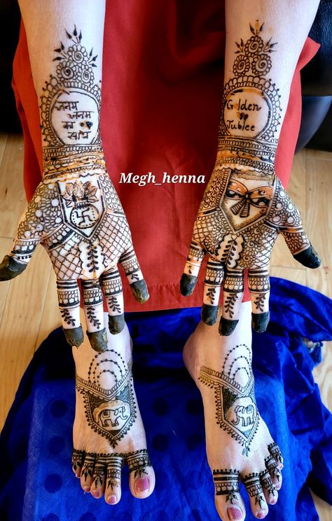 Bridal henna design for anniversary celebration Mehndi Designs For Anniversary, First Anniversary Mehndi Design, 25 Th Anniversary Mehndi Designs, 25th Anniversary Mehndi Design, 25 Anniversary Mehndi Design, Anniversary Mehandi Designs, 25th Anniversary Mehendi Designs, Anniversary Mehendi Designs, Anniversary Mehndi Design