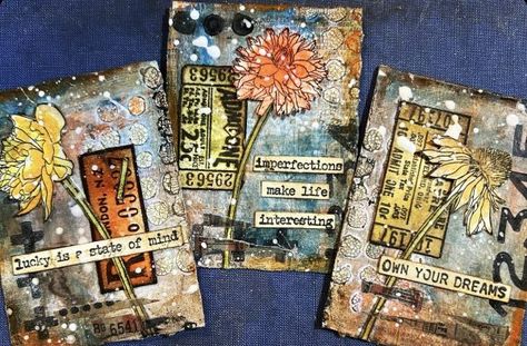 Simon Says: Not A Card | Trading Card Ideas, Art Trading Cards, Mixed Media Cards, Pocket Letter, Atc Cards, Pocket Letters, Mixed Media Art Journaling, Artist Trading Cards, Mail Art