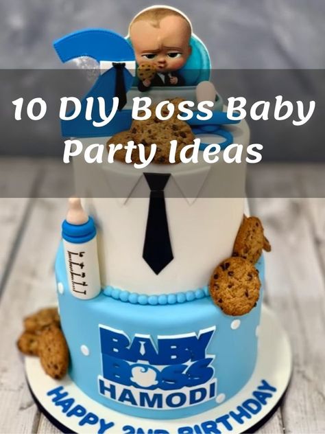 Boss Baby Centerpieces Boy, Boss Baby First Birthday Boy, Boss Baby Baby Shower Ideas Boy, Boss Baby Cake Ideas, Boss Baby Theme Party Decorations, Baby Boss Decoration Ideas, Boss Baby Party Ideas, Boss Baby Birthday Party Boy, Baby Party Bags