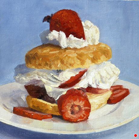 Short and Sweet by Anthony Salvo, Oil, 8 x 8 Drink Illustration, Food Still Life, Food Art Painting, Dessert Illustration, Food Artists, Food Illustration Art, Simple Canvas Paintings, Oil Pastel Art, Food Painting