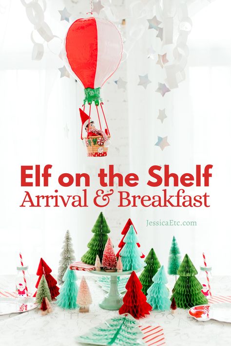 Elf on The Shelf Arrival | JessicaEtCetera.com | by Jessica Grant Elf On The Shelf Breakfast, Christmas Tree Waffles, Garden Sensory, Rubber Duck Birthday, Transformers Birthday Parties, Elf On The Shelf Arrival, Transformers Birthday, Transformer Birthday, Fingerprint Art