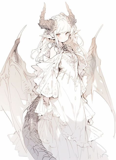 Anime Dragon Character Design, Cute Dragon Character Design, Dragon People Character Design, Dragon Girl Character Design, Female Dragon Oc, Dragon Person Character Design, Character Design Inspiration Sketches, Dragon Girl Oc, Dragon Girl Art