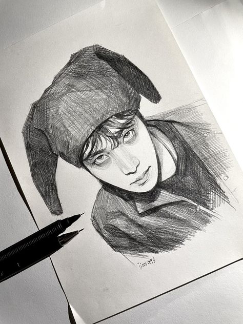 Jhope - Jack in the box Animation Art Sketches, Kpop Drawings, Jack In The Box, Arte Sketchbook, Art Drawings Sketches Creative, Bts Drawings, A Pencil, Book Art Drawings, Art Tutorials Drawing