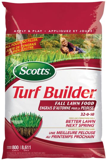 Scotts® Turf Builder Fall Lawn Fertilizer 32-0-10 | Scotts® Canada Grass Fertilizer, Fall Lawn, Lawn Food, Food Net, Lawn Fertilizer, Winter Guard, Grass Type, Lawn Sprinklers, Clean Cooking