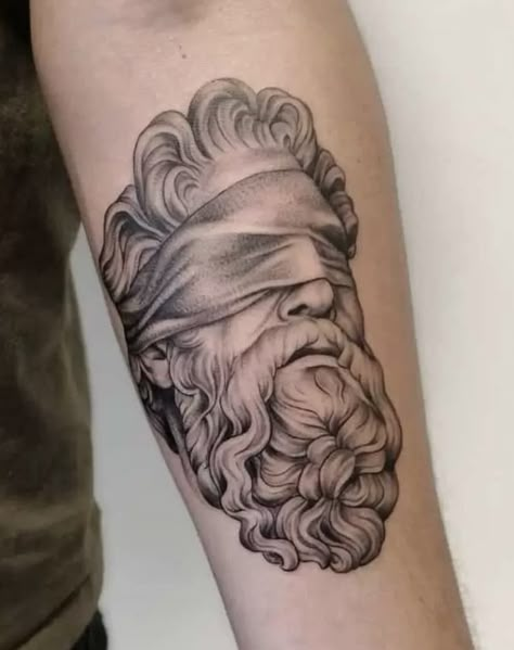 Shade Work Tattoo, Statue Face Tattoo, David Statue Tattoo, Greek Sculpture Tattoo, Sculpture Tattoo Design, Whip Shading Tattoo, Statue Tattoos, Dotwork Tattoo Design, Greece Tattoo