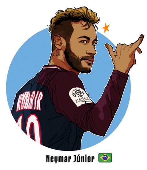 Sports events cricket 🏅 with bonuses Football Player Drawing, Neymar Videos, Football Poses, Paris Saint Germain Fc, Football Artwork, Football Drawing, Neymar Jr Wallpapers, Neymar Football, Football Illustration