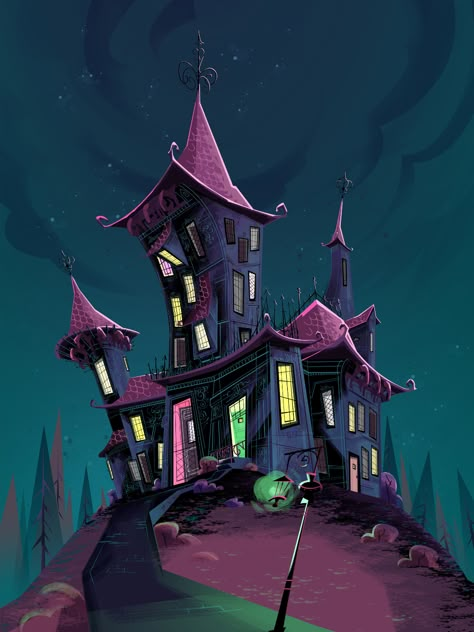 Historietas Assombradas - O Filme Teaser: https://www.youtube.com/watch?v=CjhsjFKjAXU | #The_House_At_The_Edge_Of_Magic #Artstation_Background #City_Cartoon #City_Background The House At The Edge Of Magic, Artstation Background, Halloween Illustrations, House Cartoon, Bg Design, Halloween Facts, Monster House, Victorian Buildings, City Cartoon