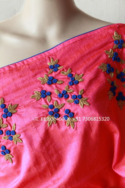 French Knot Embroidery Designs Blouse, French Notes Embroidery, Embroidery For Saree, French Knot Embroidery Designs, Knot Embroidery Designs, Embroidery Designs Blouse, French Notes, Embroidery Anarkali, Embroidered Kurtis