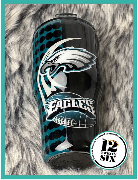 Nfl Tumbler Ideas, Philadelphia Eagles Tumbler Cups, Eagles Tumbler, Carolina Tarheel Epoxy Tumblers, Philadelphia Eagles Tumbler, Green Bay Packers Tumbler, Football Tumbler, Toy Drive, Philadelphia Eagles Football