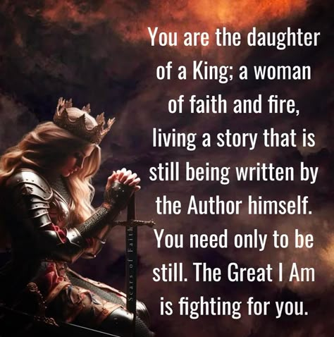 Woman Warrior Of God, Prayer Warrior Woman, Warrior Woman Of God, Warrior Women Art, My Heavenly Father Loves Me, Jesus Illustration, Strength In God, Anthony Bourdain Quotes, God Is My Father