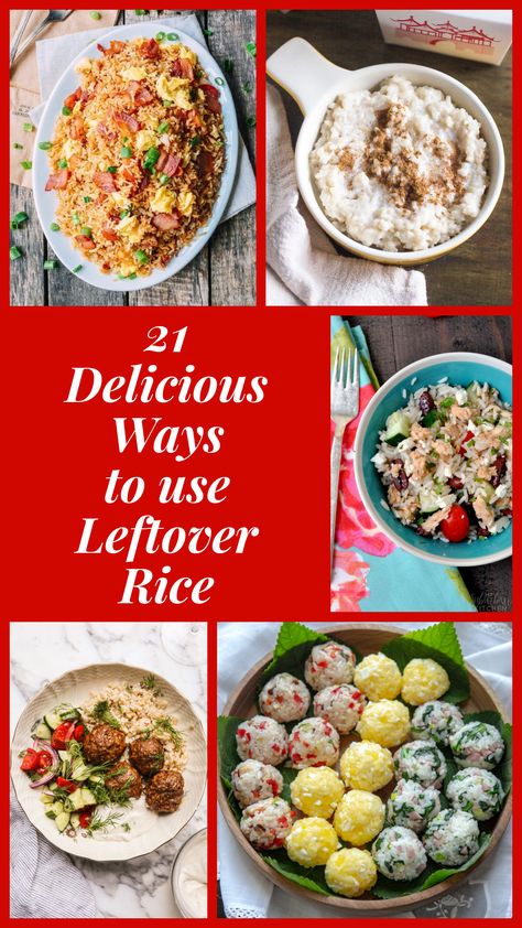 21 Tasty Ways to Use Leftover Rice - My Suburban Kitchen Reuse Rice Recipe, Meals With Leftover Rice, Things To Do With Leftover Rice, Uses For Leftover Rice, What To Do With Leftover Rice Recipes, Recipes Using Leftover Rice, What To Make With Leftover Rice, What To Do With Leftover Rice, Leftover White Rice Recipes