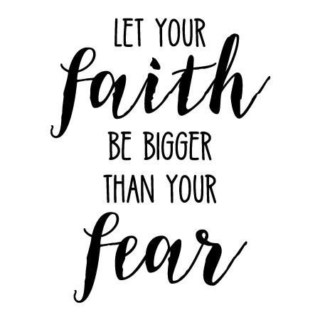 Let your faith be bigger than your fear >> Faith is life-giving and life-affirming. It is joy and hope. It is an expression of love and commitment. Fear paralyzes and constricts and keeps us from seeing and being who we truly are. This elegant wall decal design will remind you to let the light of your FAITH guide you in every moment. Faith Bigger Than Fear, Inspirational Wall Quotes, Quotes Christian, Faith Scripture, Quote Decals, Faith Christian, Christian Bible Quotes, Quote Inspirational, Bible Quote