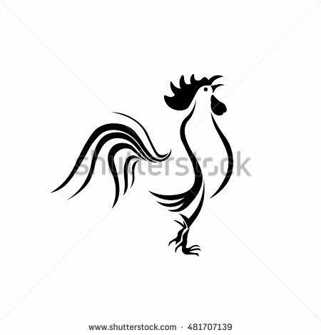 Rooster Line Tattoo, Simple Black Tattoos, Chicken Tattoo, Rooster Tattoo, Small Bird Tattoo, Black White Tattoos, New Tattoo Designs, Epic Tattoo, Rooster Art