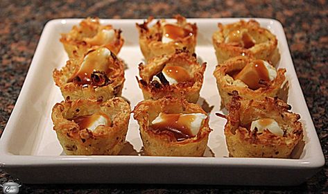 New Years Eve Treats, Birds Nests Recipe, Potato Nests, Salmon Toppings, Sour Cream Uses, Grated Potato, Roasted Root Vegetables, Cheese Curds, Crispy Potatoes