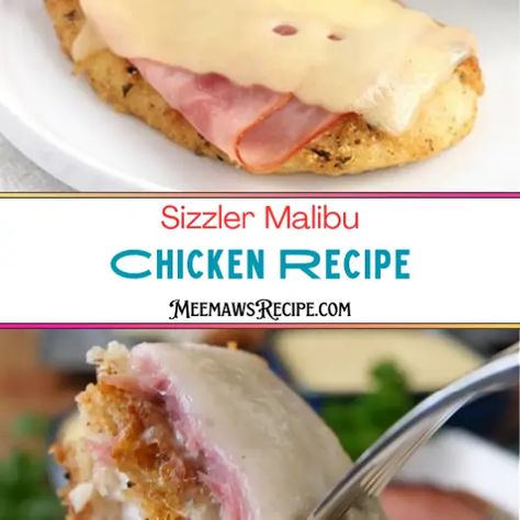 Easy Sizzler Malibu Chicken Recipe Sizzler Copycat Recipes, Malibu Chicken Recipe Sizzler, Sizzler Malibu Chicken Sauce, Malibu Chicken Sauce Recipe, Malibu Chicken Sauce, Sizzler Malibu Chicken, Chicken Malibu, Malibu Chicken Recipe, Chicken Sizzler Recipe