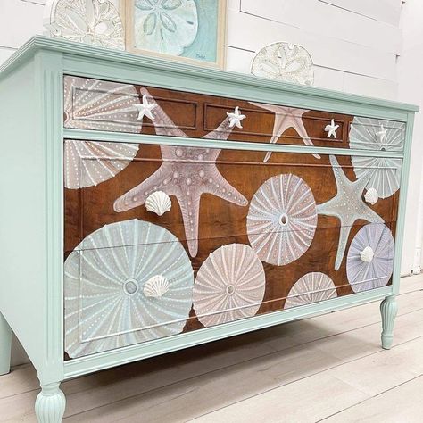 Coast House, Whimsical Painted Furniture, Beach Furniture, Beachy Room, Diy Furniture Renovation, Beach House Interior, Ocean Decor, Coastal Furniture, Distressed Furniture