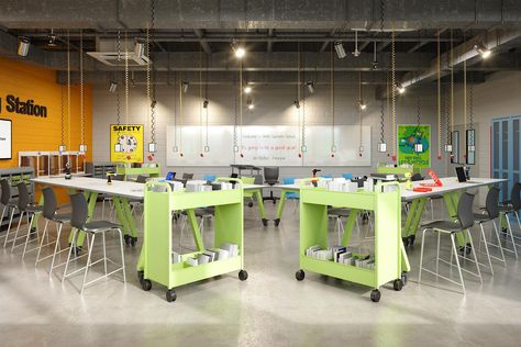 Makerspace Furniture, School Makerspace, Makerspace Design, Environment Images, Smith System, Maker Labs, Tech Lab, Laboratory Design, Neo Pop