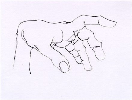 Contour Drawing of hand by C R Carter, via Flickr Contour Line Drawing, Chris Carter, Drawing Hands, Anatomy Tutorial, Contour Line, Contour Drawing, Pencil Painting, Digital Painting Tutorials, Illustration Character Design