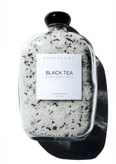 Black Tea Bath Salts – POSHOLOGY Coconut Milk Bath Soak, Milk Bath Soak, Tea Bath, Coconut Milk Bath, Shimmer Oil, Black Tea Leaves, Rose Milk, Coconut Milk Powder, Fotografi Vintage