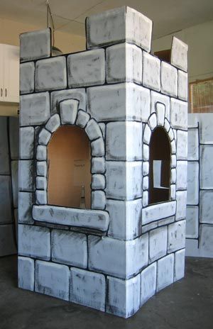 https://mrmcgroovys.com/how-do-you-paint-that-cool-brick-pattern-on-the-castle/ Kingdom Vbs, Cardboard Castle, Medieval Party, Pumpkin Carving Party, Christmas Float, Castle Tower, Christmas Outdoor, Theatre Set, Vacation Bible School