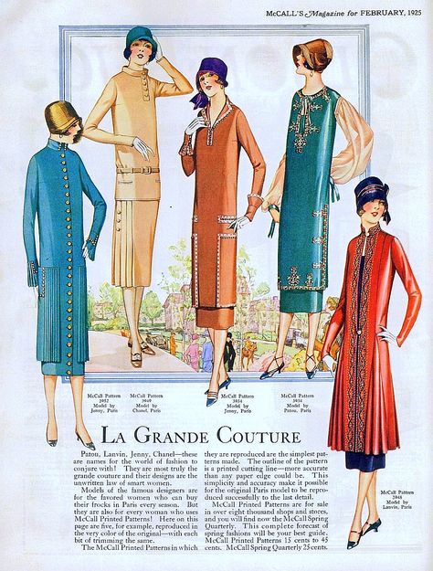 Chic_Parisien 1925 Fashion, 1920s Women, 1920's Fashion, Fashion Ads, 1920 Fashion, Parisienne Chic, Fashion Illustration Vintage, 20th Century Fashion, Flapper Girl