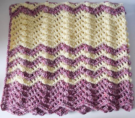 Crochet Ripple Afghan Pattern, Crochet School, Ripple Afghan Pattern, Crochet Ripple Afghan, Crochet Ripple Blanket, Ripple Blanket, Ripple Afghan, Berry Cobbler, Crochet Afghan Patterns Free