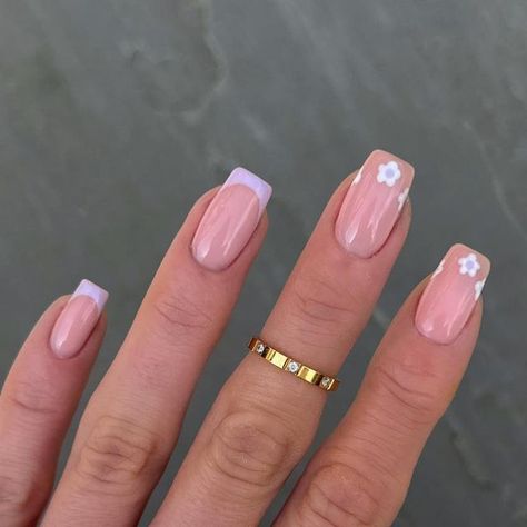 Biab Extensions Nails Summer, Pastel Holiday Nails, Biab Spring Nails, Nails 23, Biab Nails, Ethereal Style, Formal Nails, Summery Nails, Spring Florals