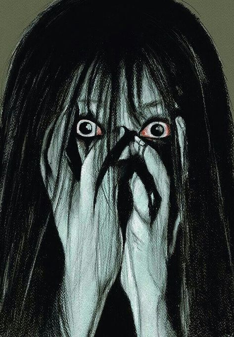 THE GRUDGE Japanese Horror Movies, Creepy Photography, Ju On, Horror Drawing, Horror Photos, The Grudge, Creepy Drawings, Creepy Images, Japanese Horror