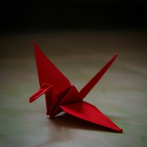 Red Paper Crane Paper Cranes Aesthetic, Six Crimson Cranes, Book Journaling, Paper Cranes, Learn New Things, Atonement, The Lover, Red Paper, Paper Crane