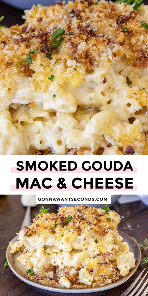 Elevated Mac And Cheese Recipe, Gouda Macaroni And Cheese, Asiago Mac And Cheese, How To Make Gouda Cheese, Homemade Gouda Mac And Cheese Recipe, Guada Mac And Cheese, Mac And Cheese Recipe Gourmet, Mac And Cheese With Smoked Gouda, Smoked Pasta Recipes