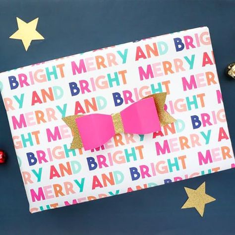 The Best Holiday Gift Wrap You Need This Christmas | Brit + Co Diy Journals, Bright Gifts, Bottle Brush Christmas Trees, Unique Christmas Trees, Holiday Wrapping Paper, Christmas Paper Crafts, Colorful Birthday, Bright Christmas, Flat Lays