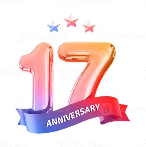 17 Anniversary, 17th Anniversary, Year Anniversary, Free Png, Royalty, Royalty Free, Clip Art, Illustrations