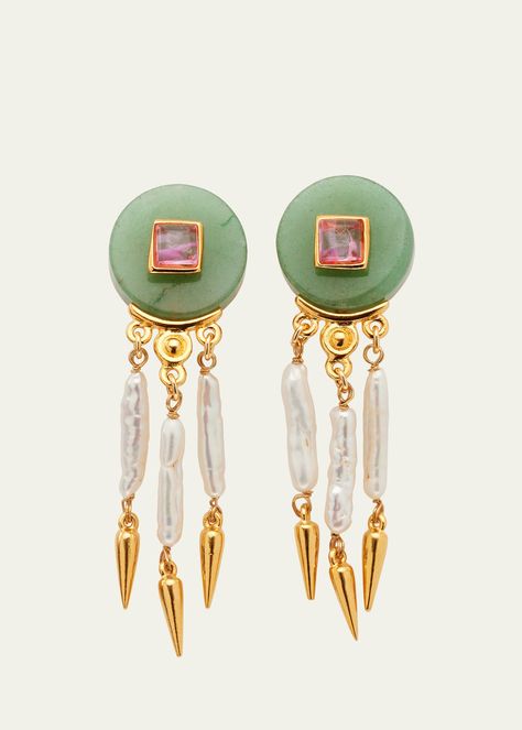 Get free shipping on Ben-Amun Madre Pearl, Aventurine and Rose Crystal Clip Earrings at Bergdorf Goodman. Shop the latest luxury fashions from top designers. Objkts Jewelry, Gen Z Jewelry, Earring Photography, Ben Amun Earrings, Earrings 2024, Ancient Roman Jewelry, Baroque Earrings, Roman Jewelry, Earrings With Pearls