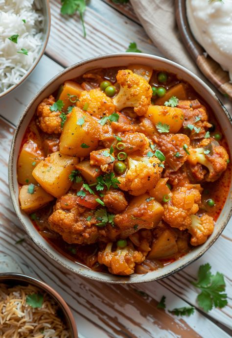 Learn How to Cook Aloo Gobi Recipe For Free | Recipes You'll Love, Made Easy! Alu Gobi Recipe, Aloo Gobhi Recipe, Aloo Gobi Recipe Easy, Gobi Aloo Recipe, Suppli Recipe, Aloo Gobi Recipe, Gobi Recipe, Trendy Recipes, Gobi Recipes