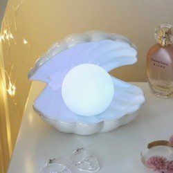 Iridescent Pearl LED Night Light Under The Sea Bedroom Decor, Mermaid Bedroom Ideas For Women, Cute Ocean Themed Bedrooms, Whimsical Mermaid Bedroom, Iridescent Nursery, Pink Mermaid Bedroom, Iridescent Bedroom Decor, Little Mermaid Bathroom Ideas, Mermaid Bedroom Ideas For Girls Kids