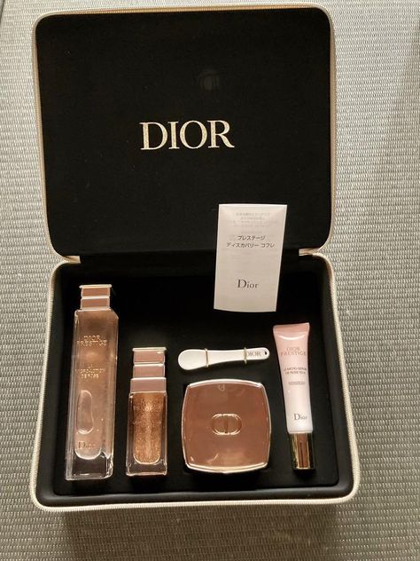 Dior Prestige Discovery - Skincare set - lotion, serum and emulsion　cream | eBay Dior Skincare Set, Makeup Graphics, 2025 Wishlist, Dior Gift Set, Dior Products, Expensive Skincare, Dior Gift, Luxury Skincare Products, Dior Prestige