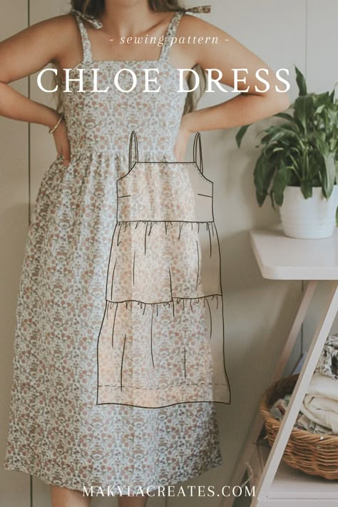 Linen Dress Pattern, Easy Dress Sewing Patterns, Diy Sewing Tutorials, Free Sewing Patterns, Pattern Dress Women, Handmade Wardrobe, Diy Sewing Clothes, Fashion Sewing Pattern, Easy Sewing Projects