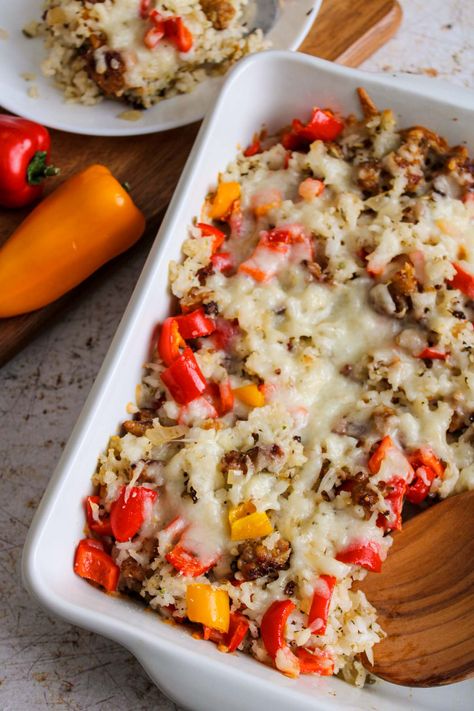 Cheesy Stuffed Pepper Casserole, Lazy Stuffed Peppers, Easy Summer Casseroles, One Pot Stuffed Pepper Casserole, Stuffed Pepper Casserole With Cauliflower Rice, Unstuffed Pepper Casserole With Cauliflower Rice, Summer Casserole Recipes, Undone Stuffed Pepper Casserole, Baked Stuffed Peppers