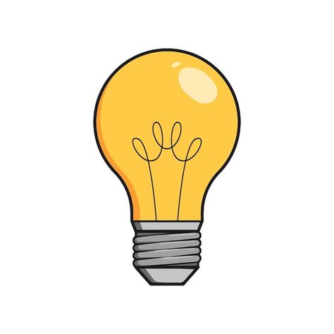 Vector light bulb vector illustration ic... | Premium Vector #Freepik #vector Freepik Illustration, Bulb Drawing, Bulb Illustration, Light Bulb Illustration, Bulb Vector, Light Bulb Drawing, How To Draw Anything, Light Bulb Vector, Light Bulb Icon