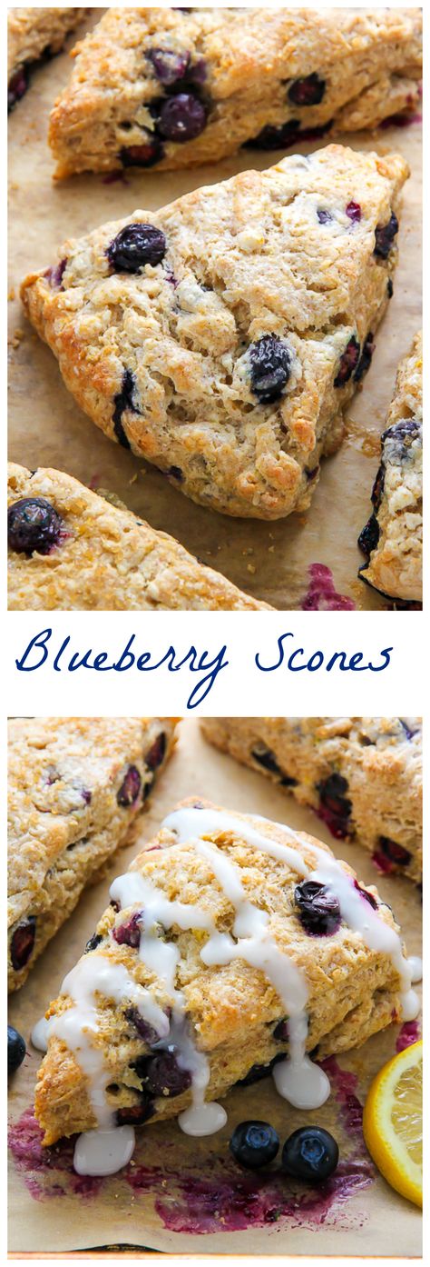 Lightened up Greek yogurt blueberry scones infused with lemon flavor and topped with a sweet lemon glaze. Simply irresistible! Greek Yogurt Blueberry, Lemon Blueberry Scones, Blueberry Scone, Blueberry Lemon Scones, Chocolate Greek Yogurt, Blueberry Scones Recipe, Scone Recipes, Hp Sauce, Lemon Scones