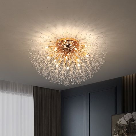 Celing Light, Starburst Chandelier, Cheap Ceiling Lights, Modern Ceiling Lamps, Astuces Diy, Crystal Ceiling Light, Art Deco Lighting, Led Stripes, Bedroom Ceiling Light