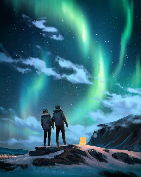 Klm Airlines, Northern Lights Art, Travel Couples, Iceland Vacation, Lofoten Norway, Northern Lights (aurora Borealis), Magical Life, See The Northern Lights, Art Digital Art