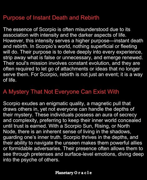 ♏️Scorpio energy is all about transformation and rebirth. Whether it’s through the Sun, Rising, North Node, or a Stellium, individuals with strong Scorpio influence are here to master the art of letting go and evolving. Life for them is a cycle of growth, where even the most painful experiences become opportunities for deep inner power and wisdom. By turning inward, they unlock a profound understanding of themselves and the universe, transforming challenges into personal alchemy. 💫 💬 What yo... Scorpio Stellium, Scorpio Energy, The Art Of Letting Go, North Node, Art Of Letting Go, Sun Rising, Inner Power, A Way Of Life, Alchemy