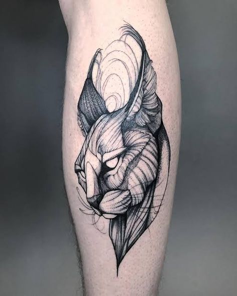 Cat Tattoo Man, Cat Tattoo Designs Men, Linx Cat Tattoo, Caracal Cat Tattoo, Animals Tattoo For Men, Cat Tattoo Big, Cat Tattoo Men, Cat Tattoo For Men, Lynx Tattoo