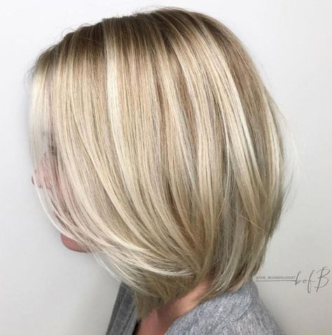 60 Beautiful and Convenient Medium Bob Hairstyles #longbobblackhair Straight Bob Haircut Shoulder Length, Mid Back Length Hair With Layers, Choppy Bob Hairstyles For Fine Hair Mid Length Medium Layered, Blonde Mid Length Hair With Layers, Blonde Balayage Bob, Tan Skin Blonde Hair, Medium Bob Haircut, Blonde Lob, Balayage Bob