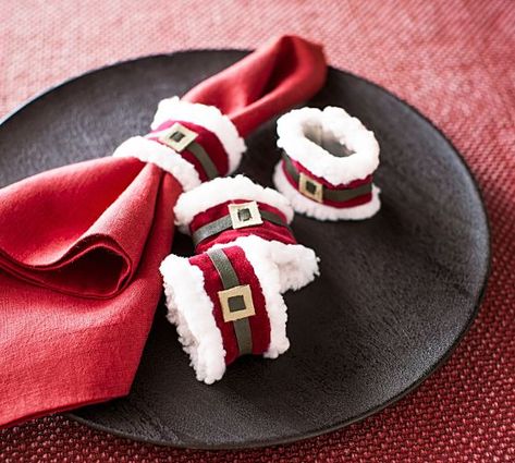 Christmas Plates, Dinnerware & Dish Sets | Pottery Barn Pottery Barn Christmas Decor, Christmas Dinner Set, Santa Belt, Pottery Barn Christmas, Santa Belts, Christmas Napkin Rings, Holiday Lookbook, Christmas Dinnerware, Construction Crafts