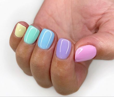 Kids Nail Designs, Pastel Nails Designs, Easter Nail, Simple Gel Nails, Happy Nails, Cute Gel Nails, Nails For Kids, Easter Nails, Nagel Inspo